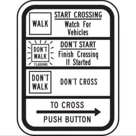 Accuform BICYCLE  PEDESTRIAN SIGN FRR718DP FRR718DP